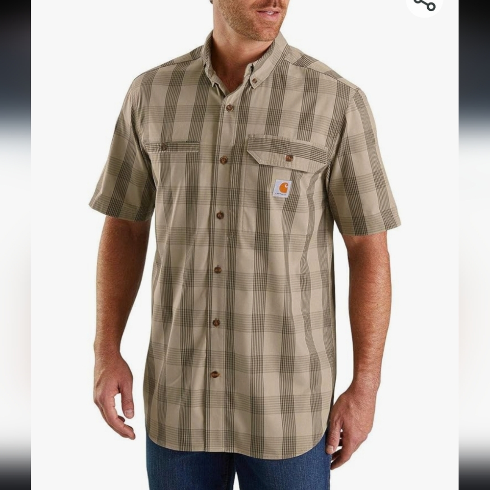 CARHARTT Men's‎ Force Plaid Ridgefield Short Sleeve Shirt SzM Relaxed Fit - Picture 16 of 16